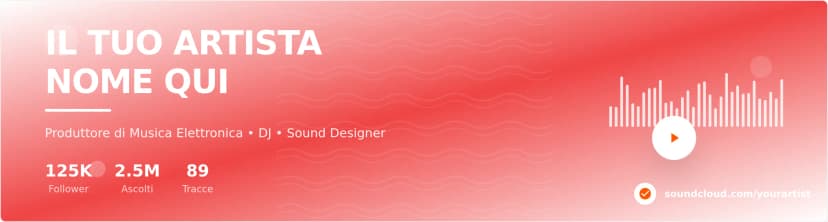 Template Banner SoundCloud - Profilo Professionale Artista Musicale
