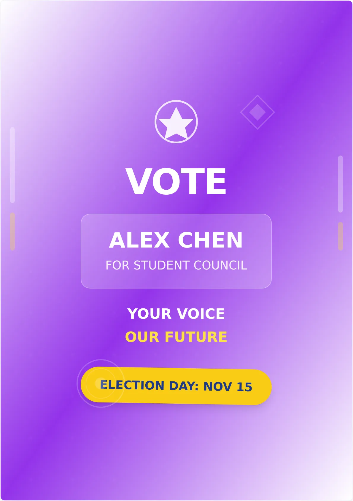 Student Council Campaign Poster Template