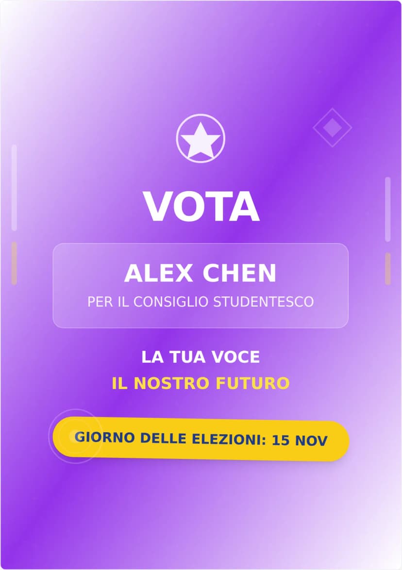 Modello di Manifesto per Campagna del Consiglio Studentesco