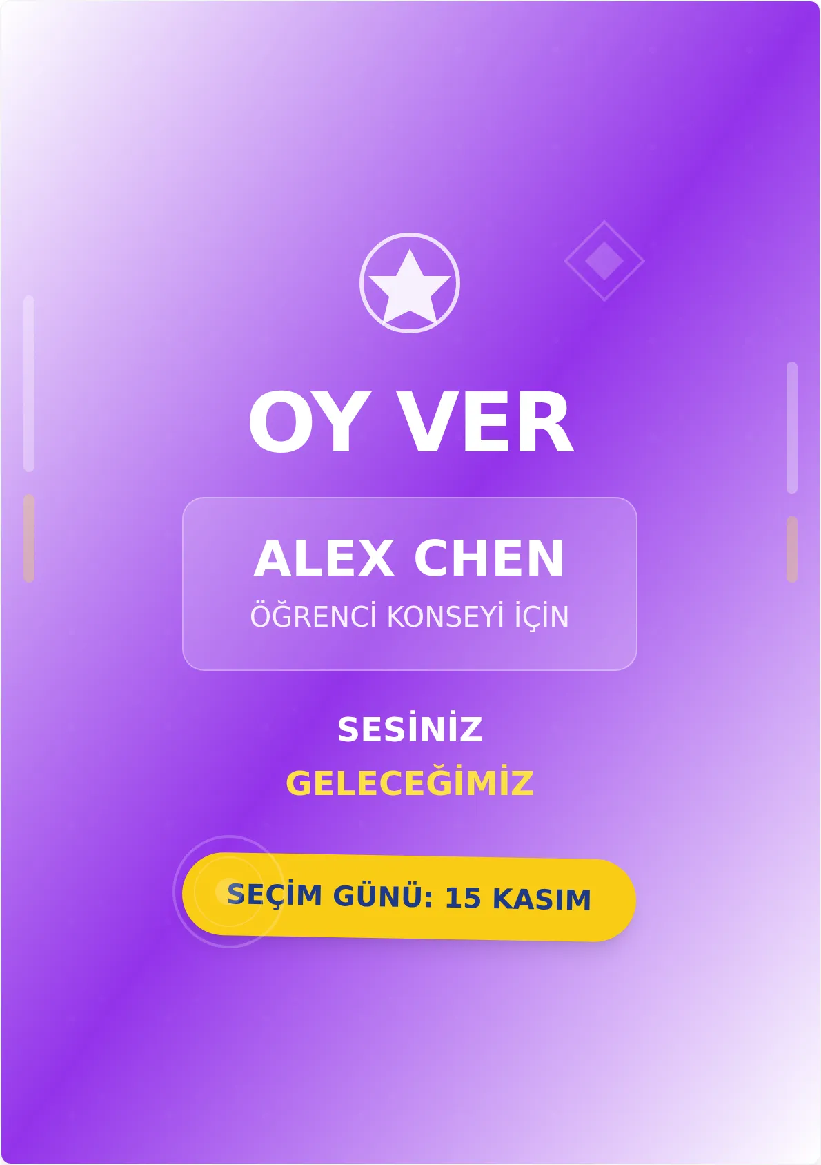 Öğrenci Konseyi Kampanya Afişi Şablonu