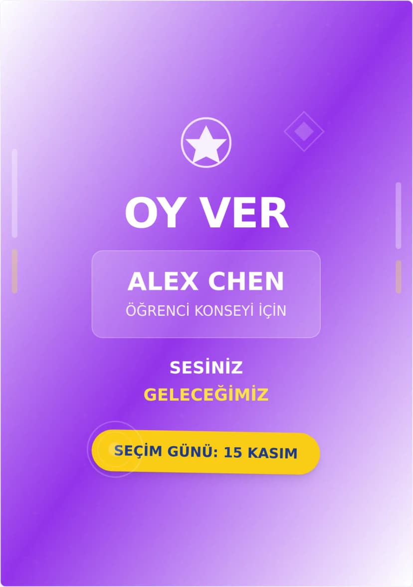 Öğrenci Konseyi Kampanya Afişi Şablonu