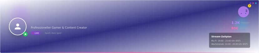 Professionelle Twitch-Banner-Vorlage