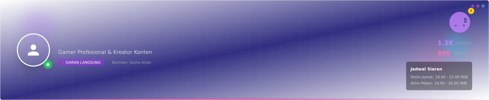 Template Banner Twitch Profesional