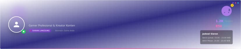 Template Banner Twitch Profesional