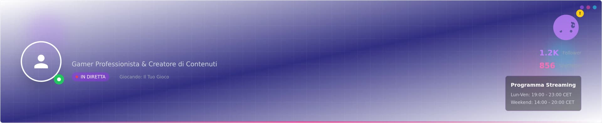 Modello Professionale di Banner Twitch