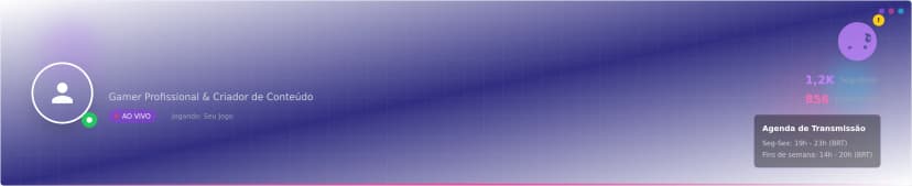 Modelo Profissional de Banner para Twitch