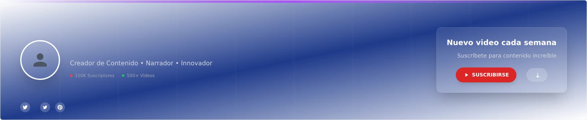 Plantilla de Banner para Canal de YouTube