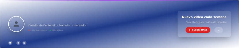 Plantilla de Banner para Canal de YouTube