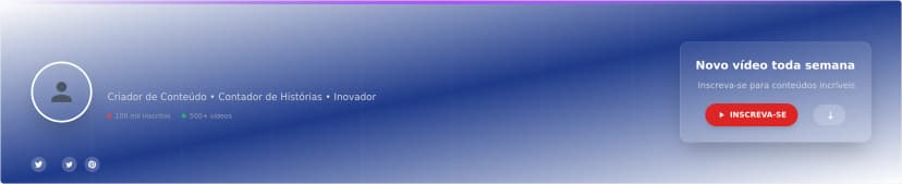Modelo de Banner para Canal do YouTube