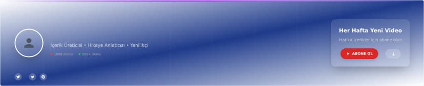 YouTube Kanal Banner Şablonu