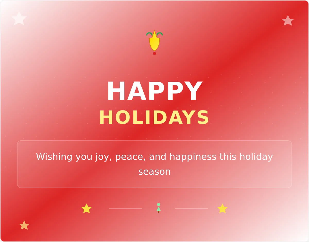 Happy Holidays Email Banner Template